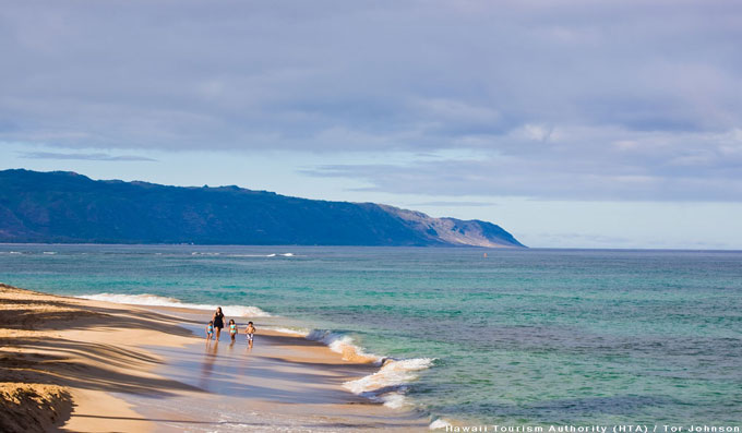 Family Along Shore