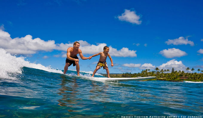 Family Tandem Surfing